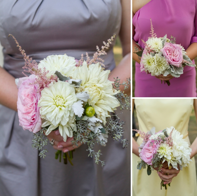 Beautiful colorful wedding bouquets