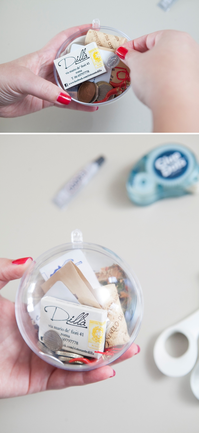 DIY - How to make a honeymoon keepsake ornament!
