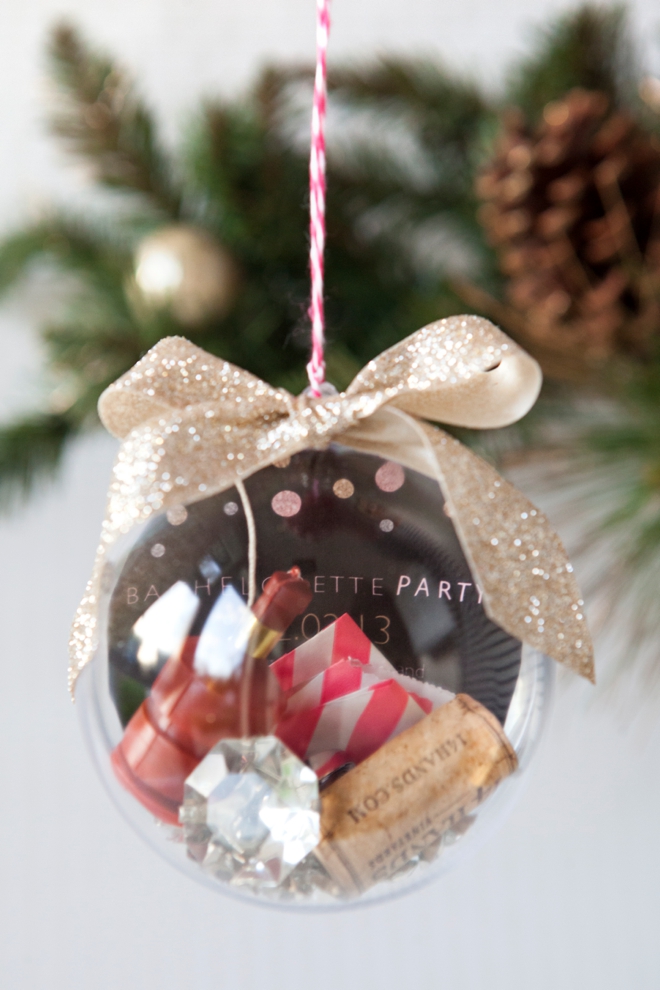 DIY - How to make a bachelorette party keepsake ornament!