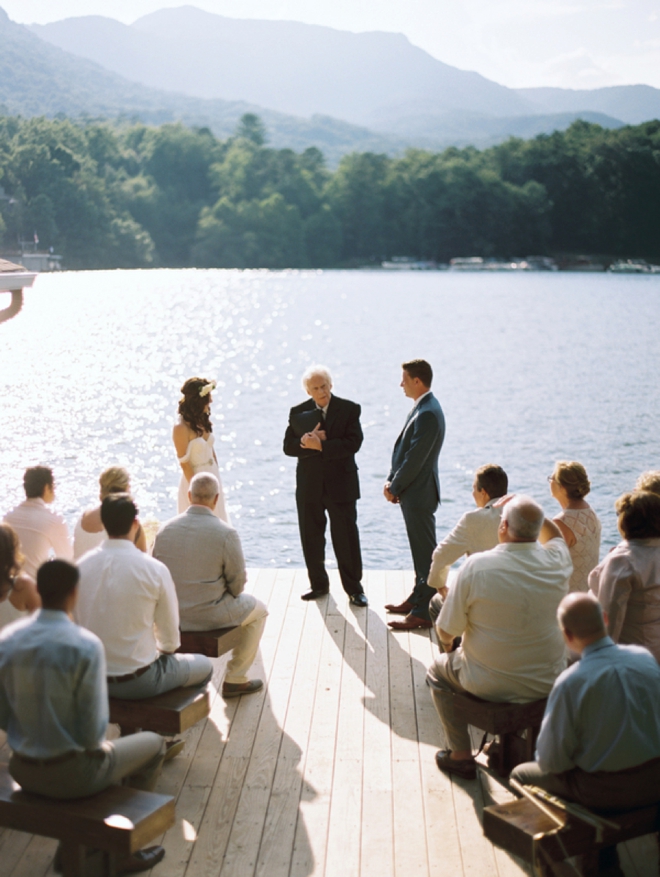 Gorgeous DIY lakeside wedding.