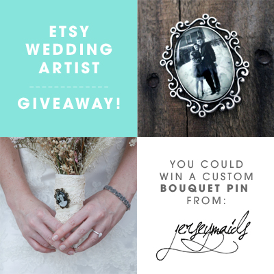 Bouquet pin giveaway from Jerseymaids