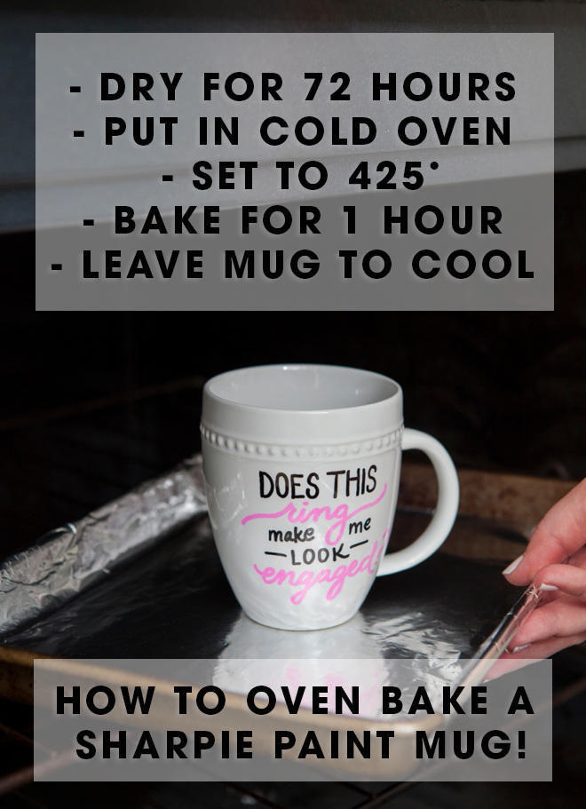 How to oven bake a Sharpie Paint Pen mug - that actually works!