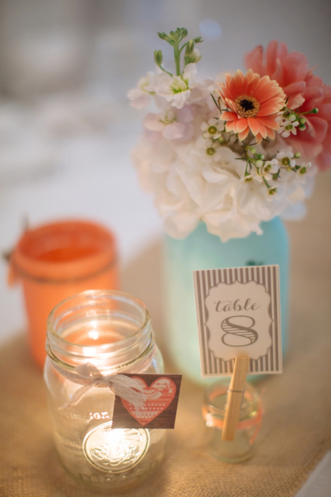 Painted mason jar decor