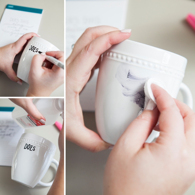 DIY Sharpie Paint Pen - Engagement Gift Mug