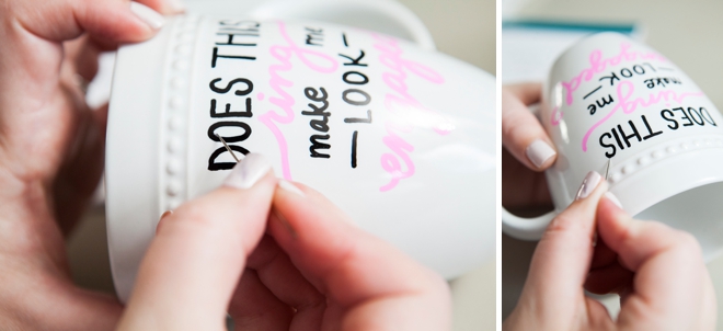 DIY Sharpie Paint Pen - Engagement Gift Mug