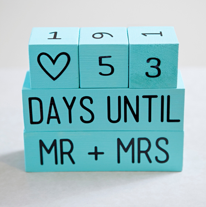 How to make Wedding Countdown wood blocks