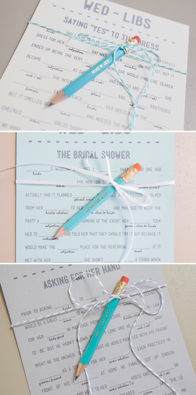 3 Free Printable Wedding Mad-libs