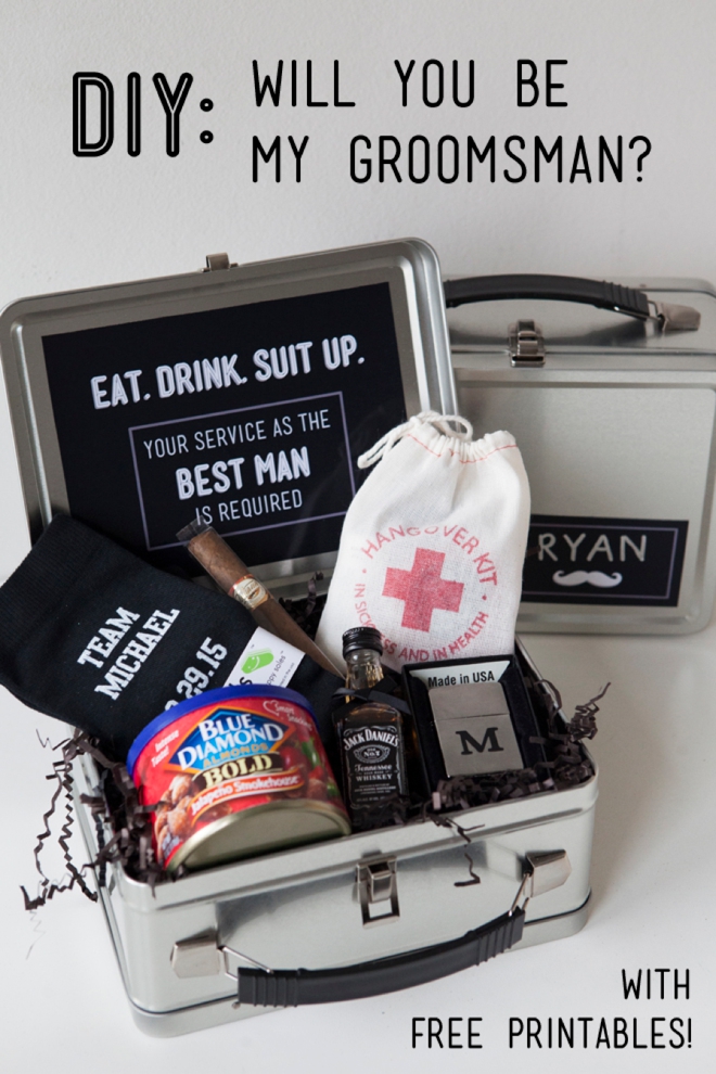 Will You Be My Groomsman? Lunch Box