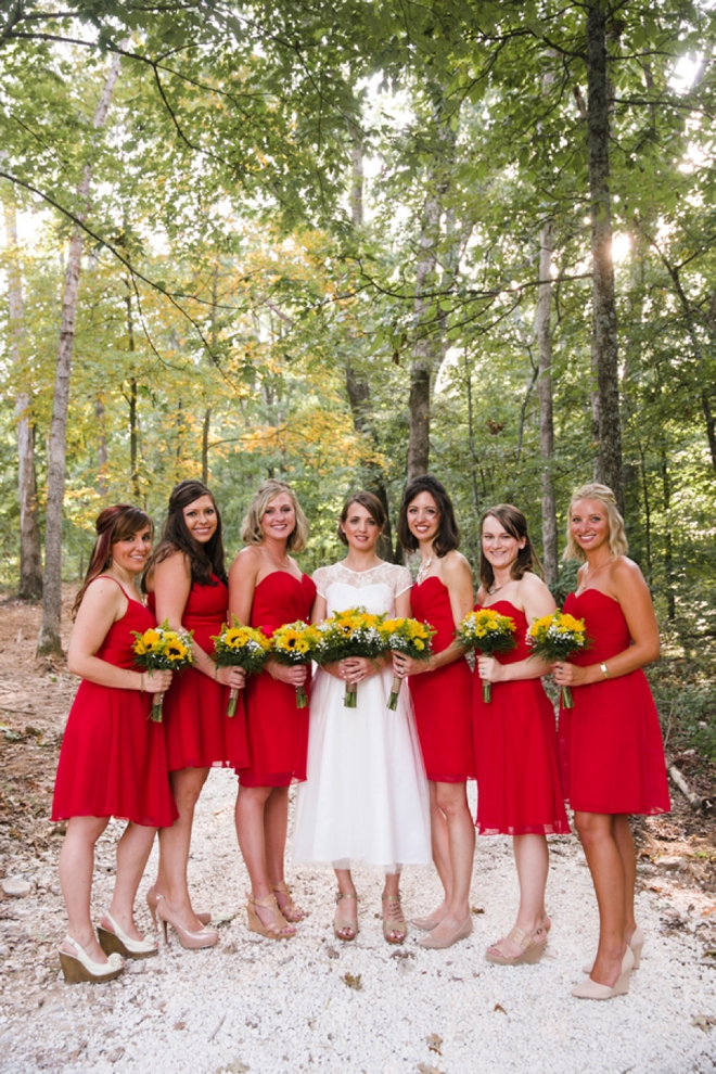 Red bridesmaid dresses