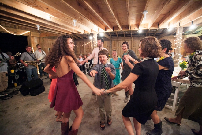 Dancing in a barn