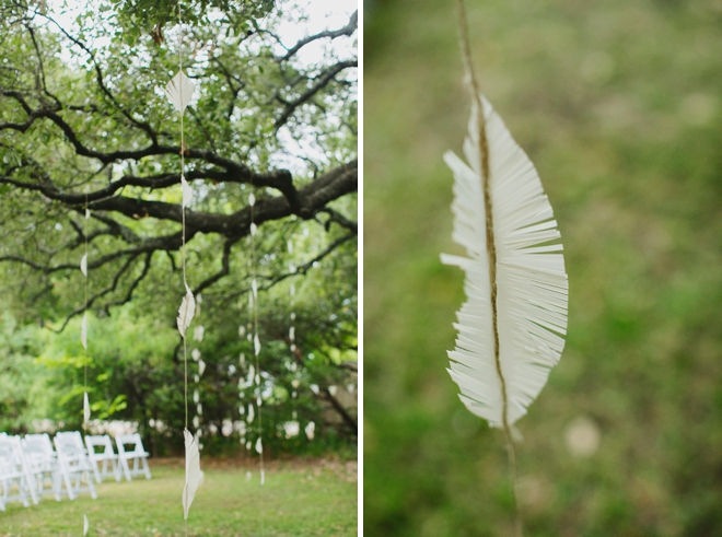 Feather ceremony backdrop