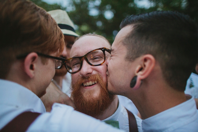 Very happy groomsmen