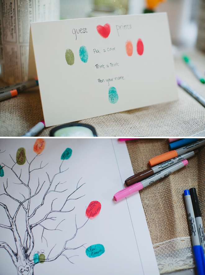 Thumb print guest book