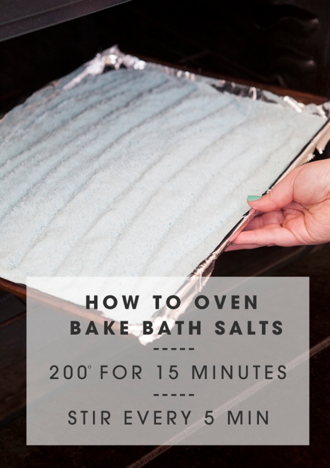 How to oven bake bath salts!