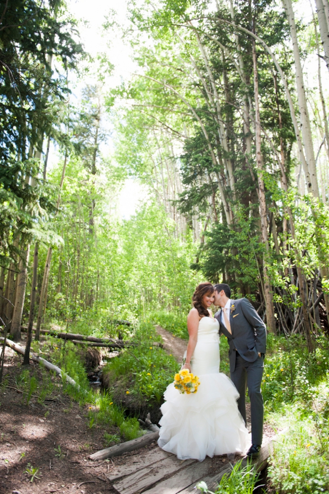 Yellow DIY wedding in Breckenridge