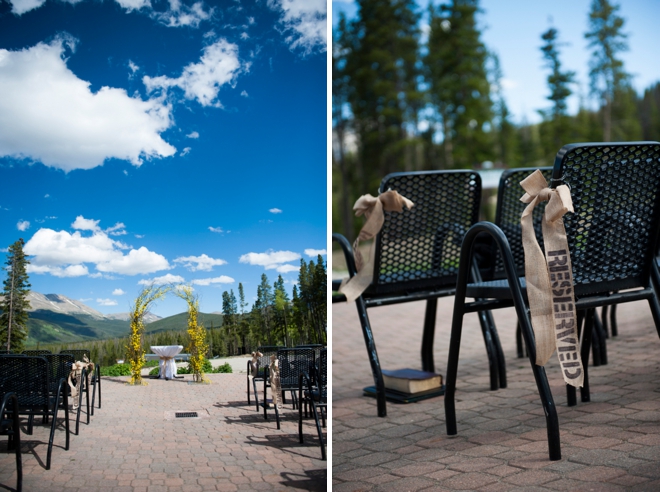 Yellow DIY wedding in Breckenridge