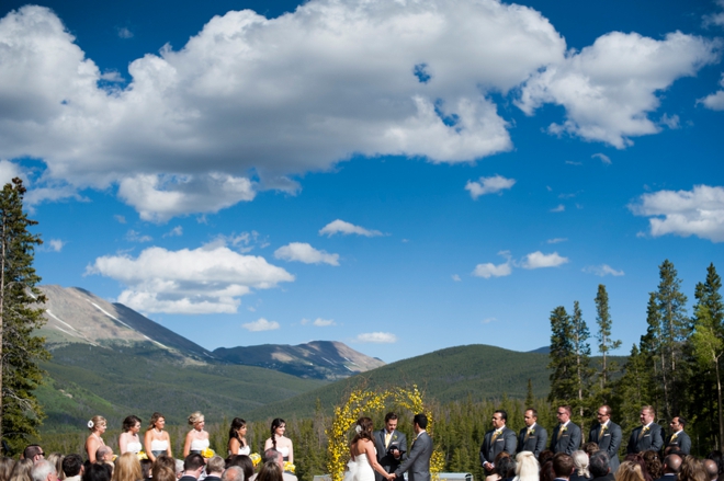 Yellow DIY wedding in Breckenridge