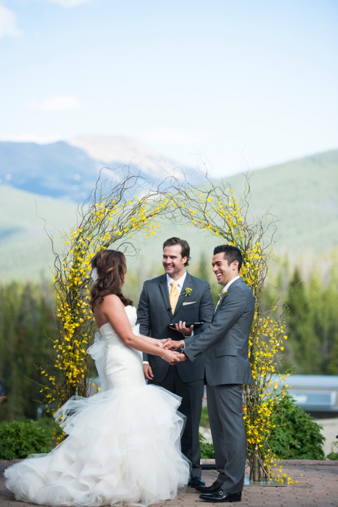 Yellow DIY wedding in Breckenridge