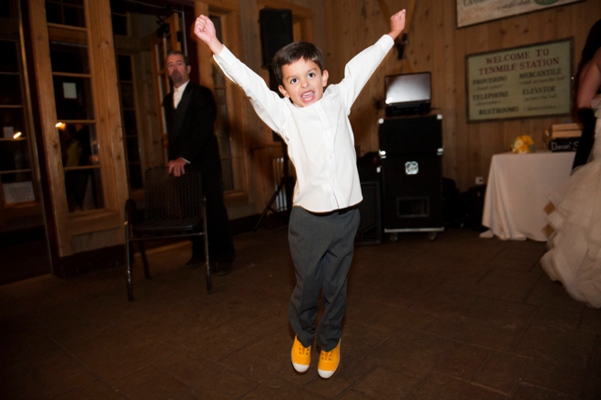 Happy little ring bearer