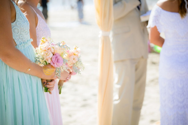 Adorable DIY beach wedding