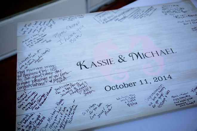 Wood guest book