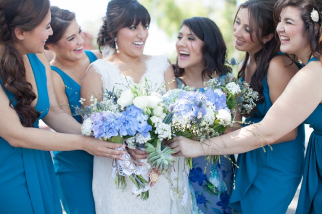 The bride and her maids