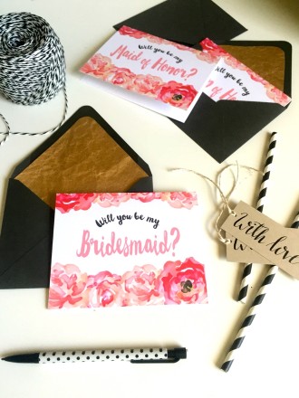 Free "Will You Be My Bridesmaid?" Printables!