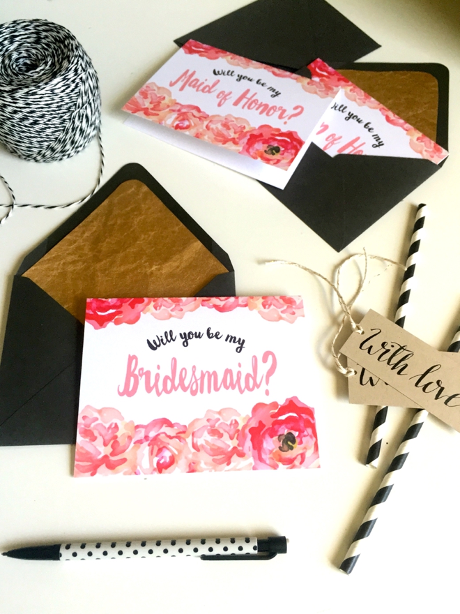 DIY Will You Be My Bridesmaid - LaneLove Design