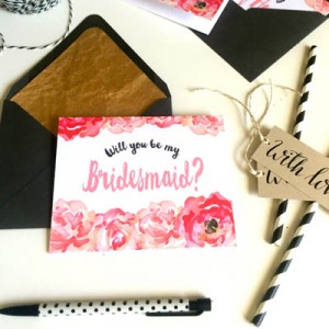 Free "Will You Be My Bridesmaid" printables!