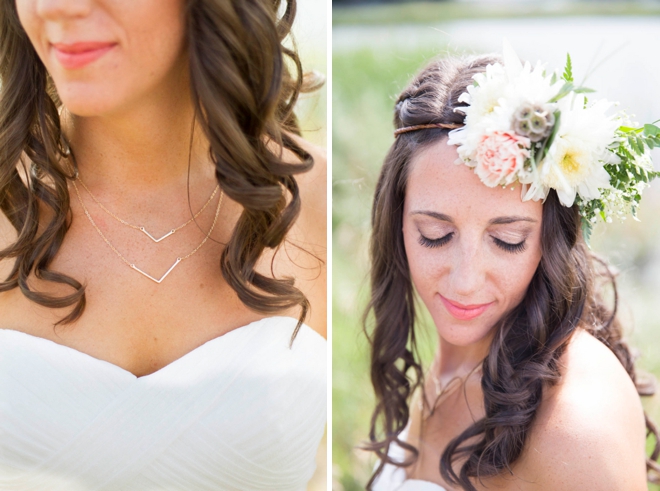 Gorgeous bride and her flower crown