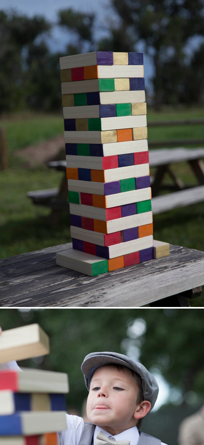 Giant wedding jenga