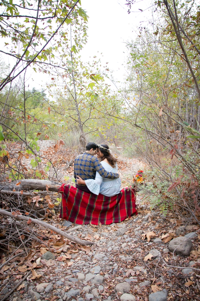 Check Out This Adorable Engagement In A Field With Props