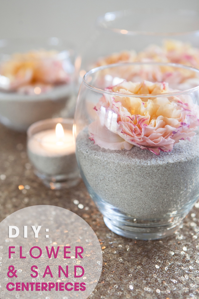 Make These Gorgeous Sand And Flower Centerpieces