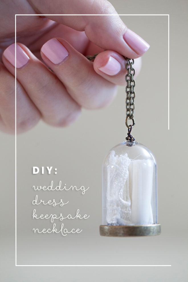 Make your own wedding dress keepsake necklace