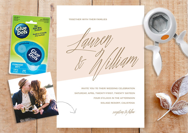 How to embellish wedding invitations from Minted