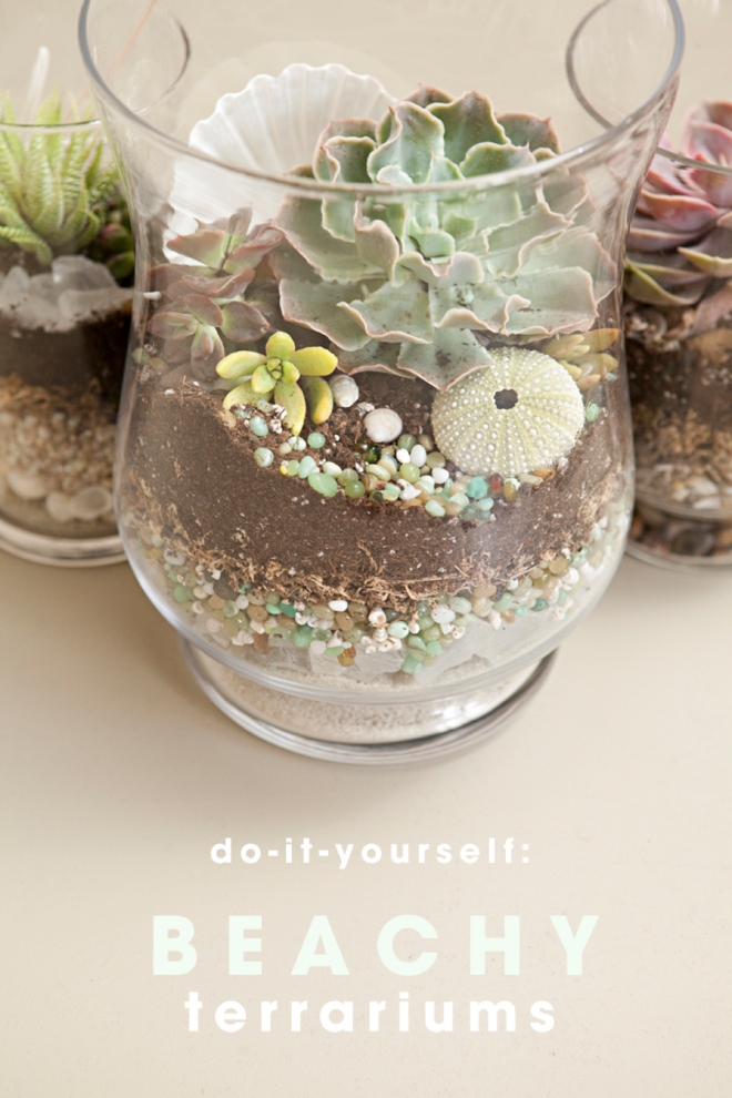 DIY Beach Wedding Terrariums