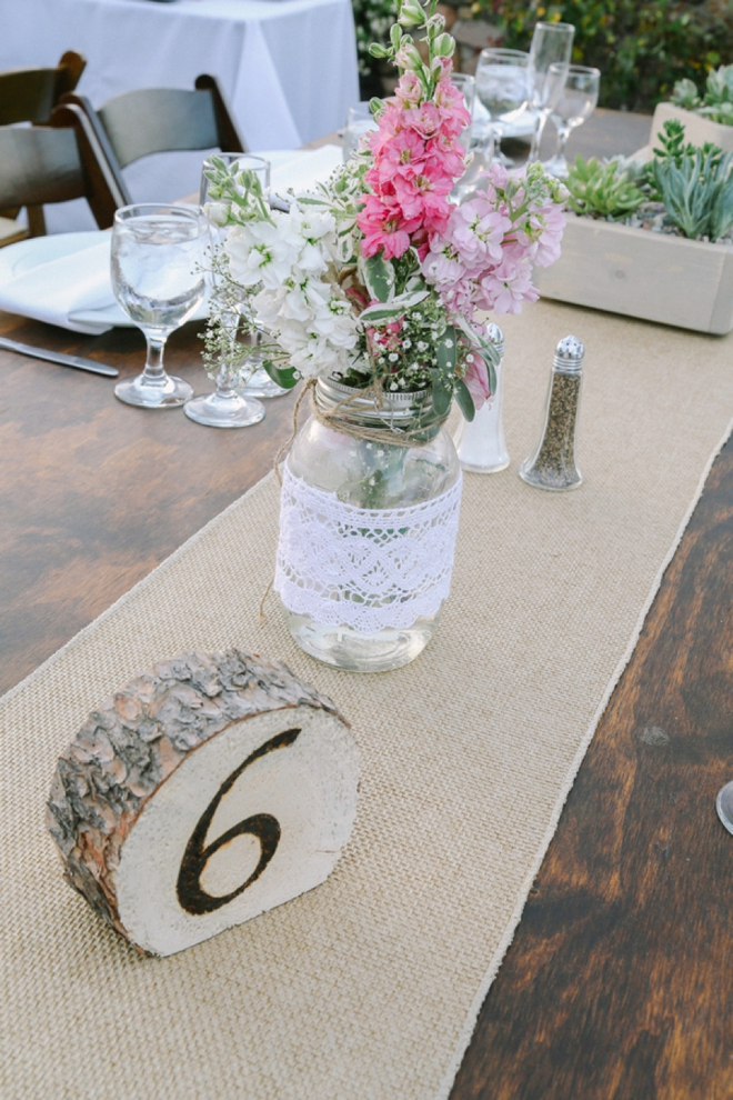 Rustic table numbers