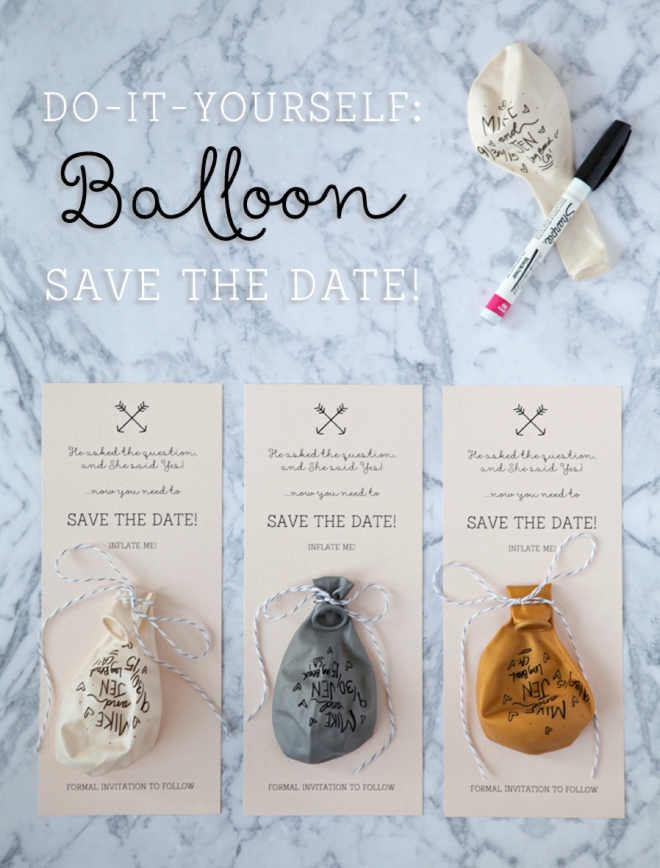 DIY - Sharpie Balloon Save the Date Invitation