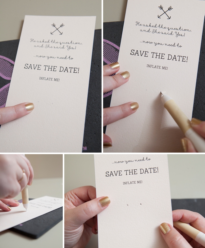 DIY - Sharpie Balloon Save the Date Invitation