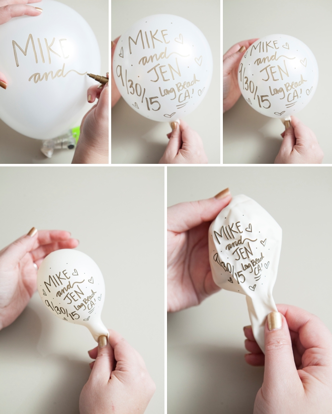DIY - Sharpie Balloon Save the Date Invitation