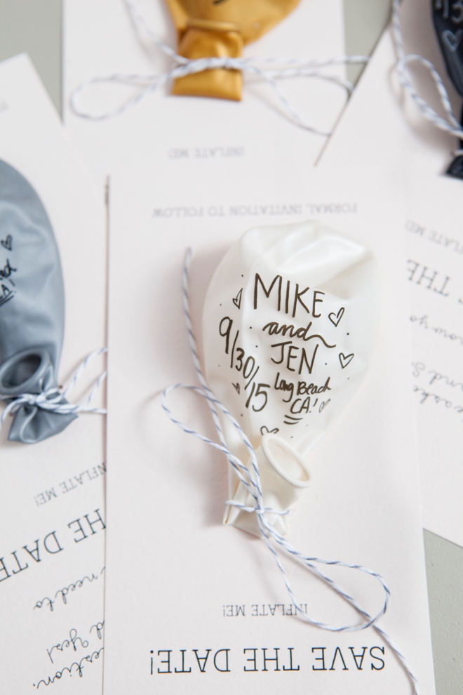 DIY - Sharpie Balloon Save the Date Invitation