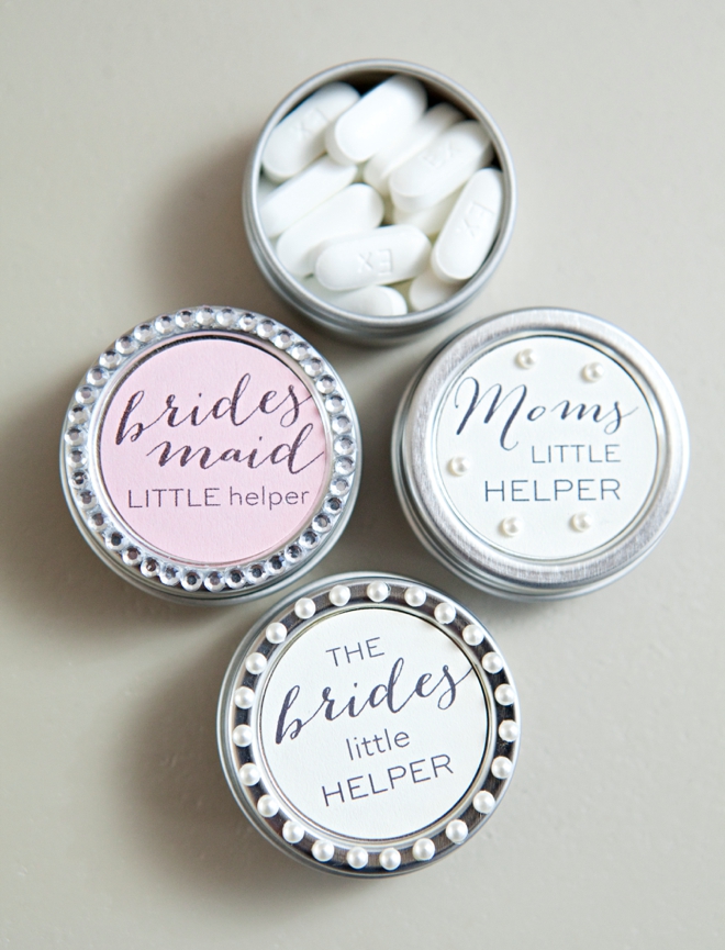 DIY bridal pill box gifts