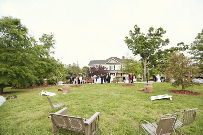 Outdoor wedding reception