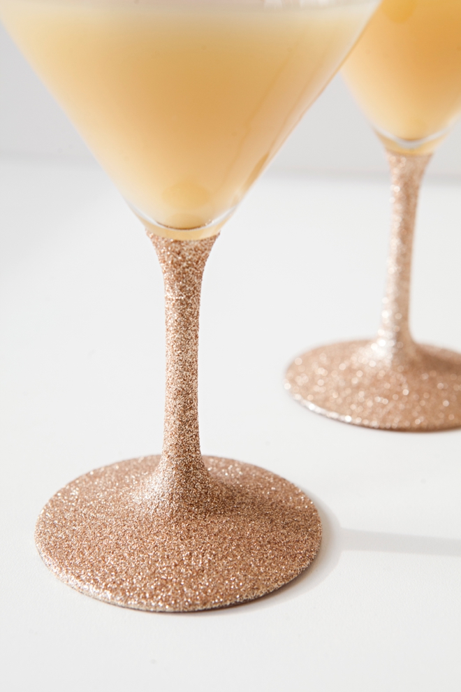 Glitter cocktail glasses