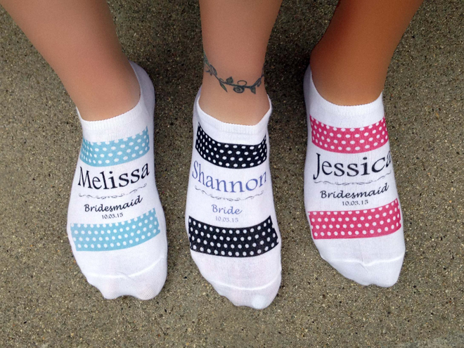 Custom bridal party socks