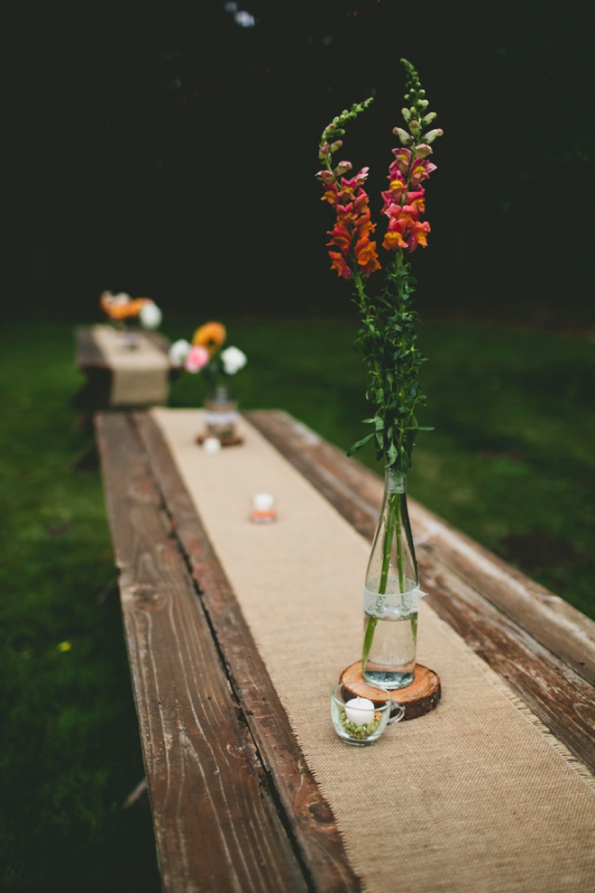 Rustic rectangle tables