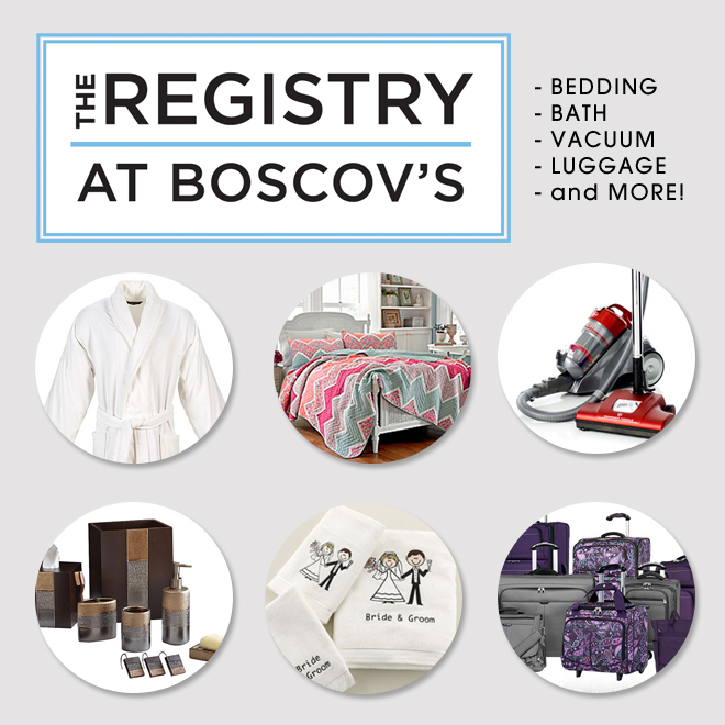 Wedding Registry Tips (beyond the kitchen) from Boscov's