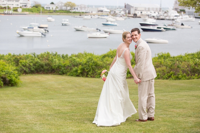 Cape cod bride and groom
