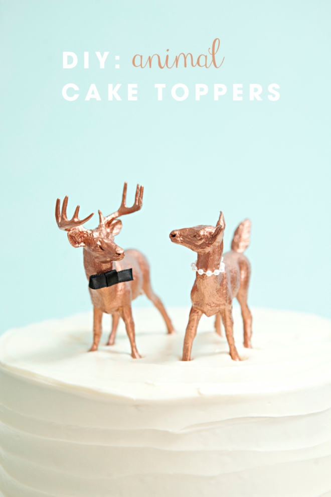 DIY Painted Animal Cake Toppers
