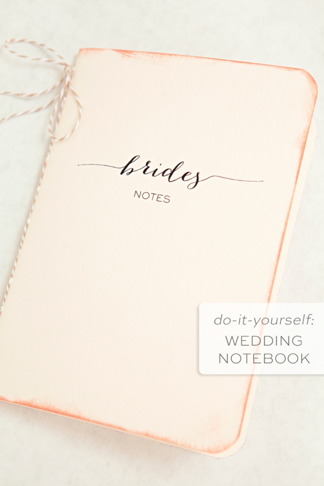 DIY wedding notebook for the bride